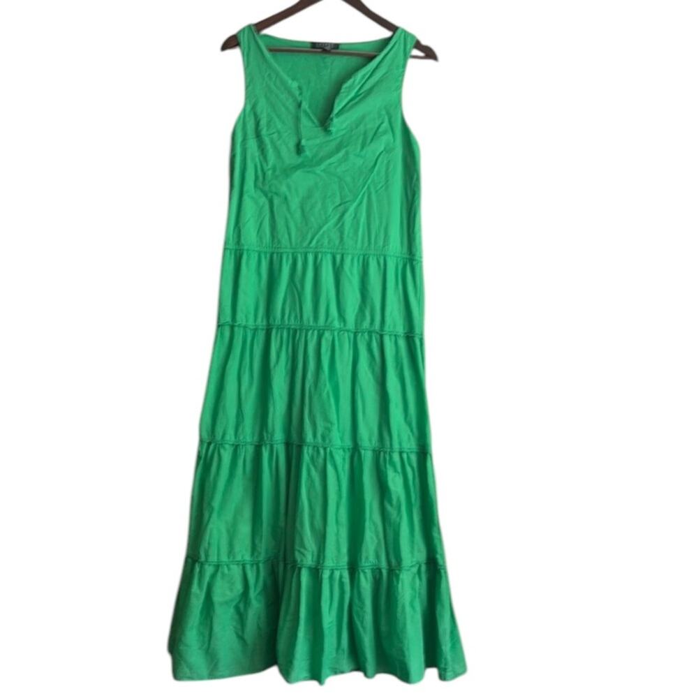 Ralph Lauren Green Tiered Cotton Dress Sz 4
